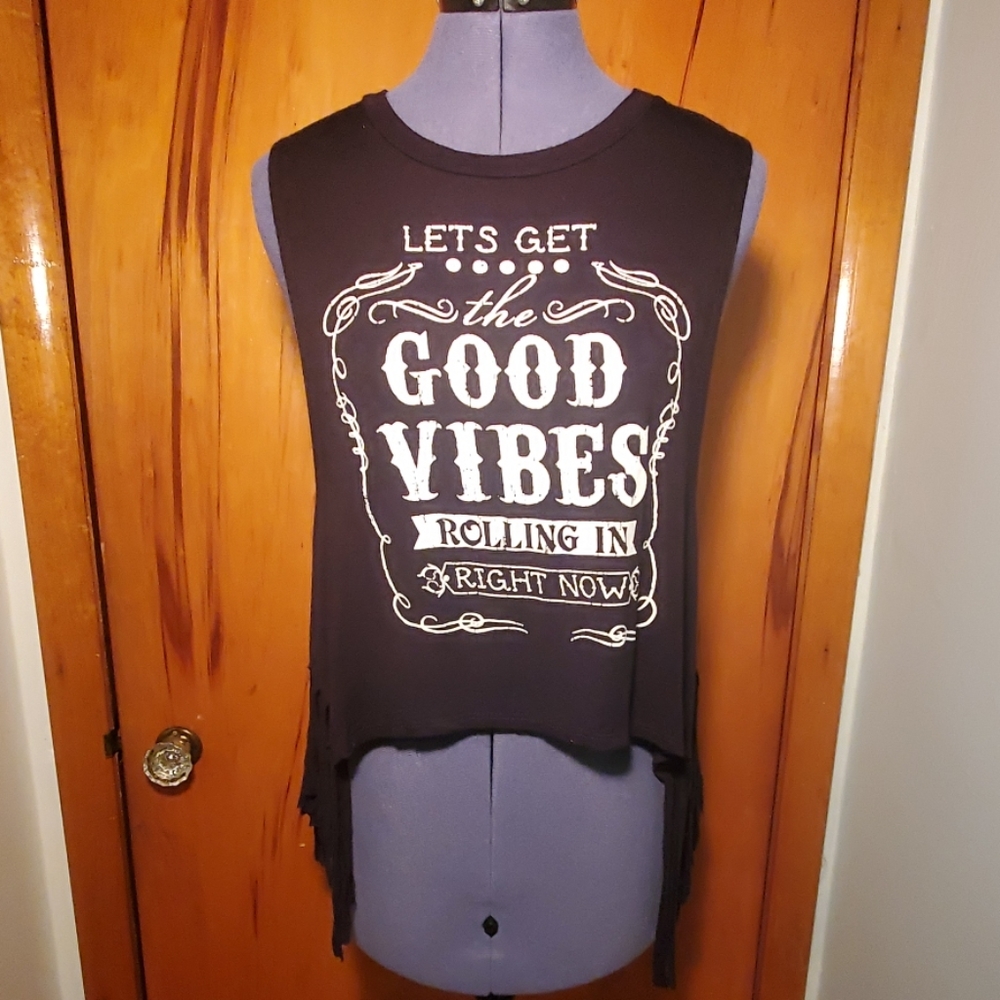 Miss Popular Side Fringe Tank